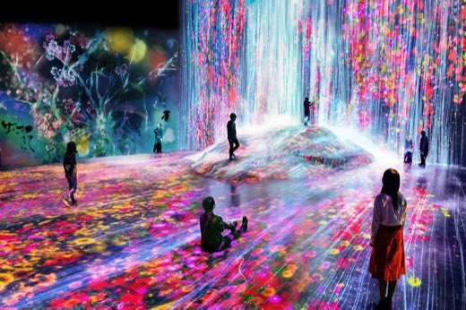 Digital art installation at teamLab Borderless Tokyo